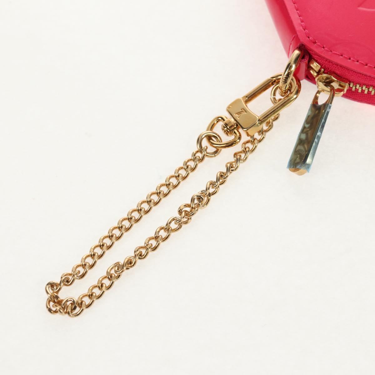 LOUIS VUITTON Vernis Rose Porte Monnaie Chapeau Coin Purse M93690 Auth 128525M