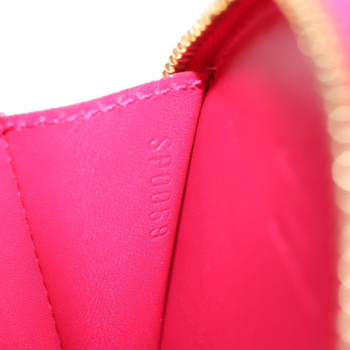 LOUIS VUITTON Vernis Rose Porte Monnaie Chapeau Coin Purse M93690 Auth 128525M