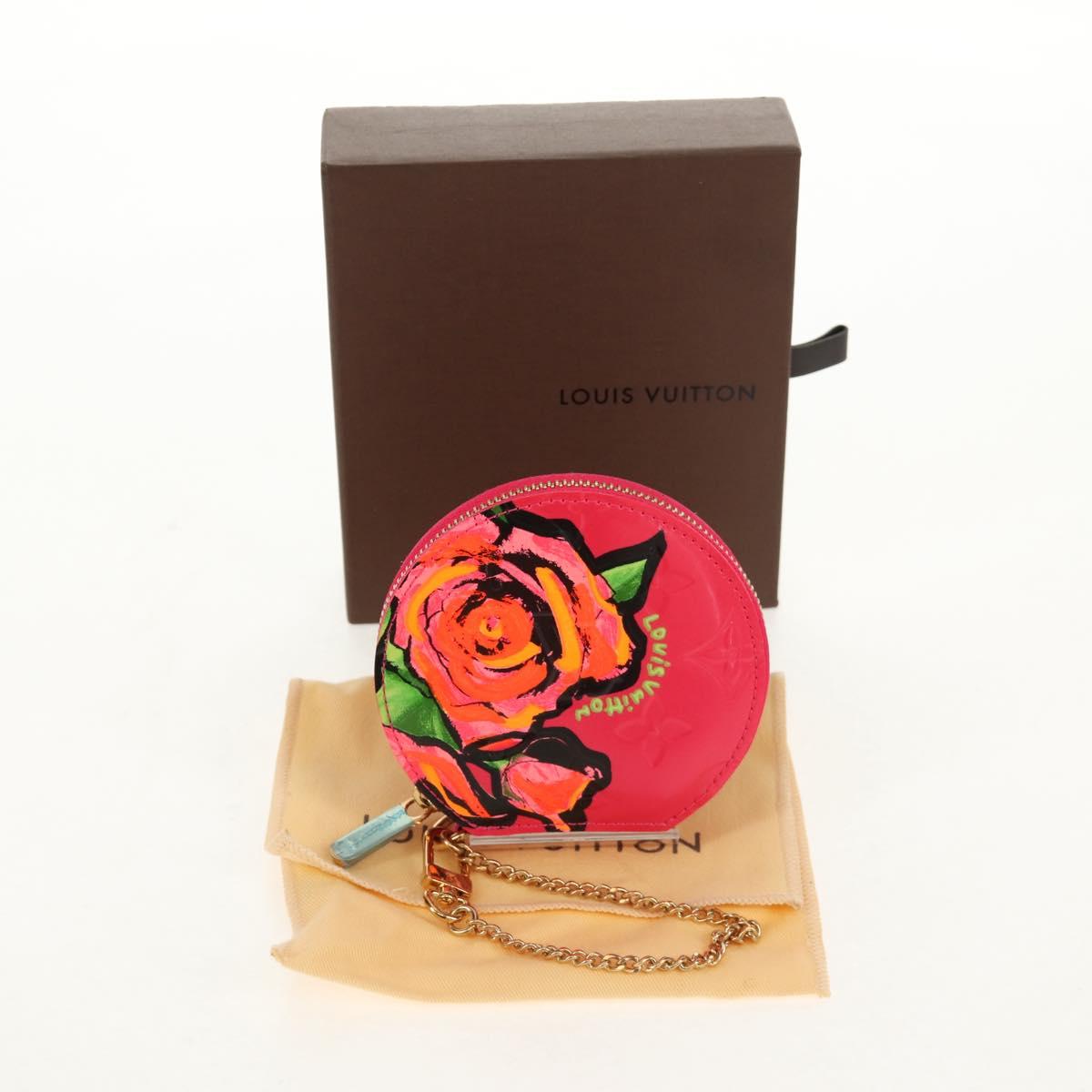 LOUIS VUITTON Vernis Rose Porte Monnaie Chapeau Coin Purse M93690 Auth 128525M