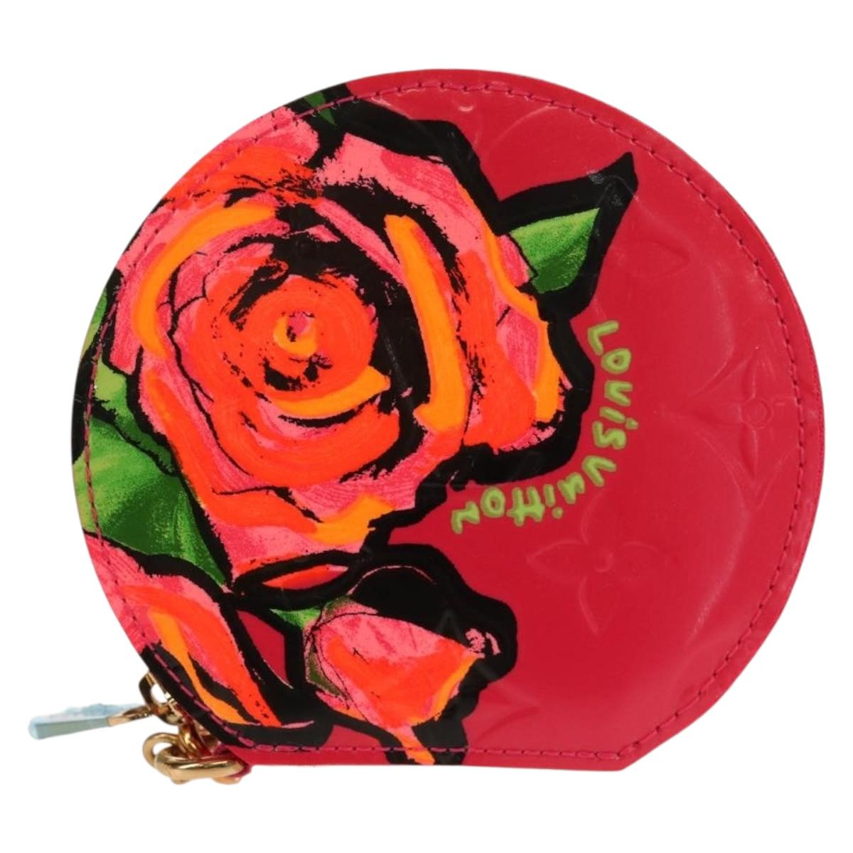 LOUIS VUITTON Vernis Rose Porte Monnaie Chapeau Coin Purse M93690 Auth 128525M