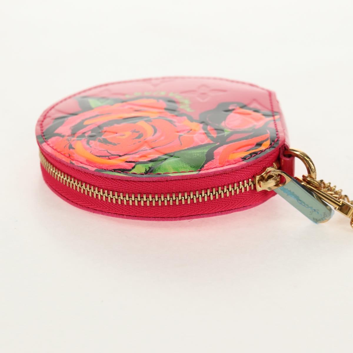 LOUIS VUITTON Vernis Rose Porte Monnaie Chapeau Coin Purse M93690 Auth 128525M