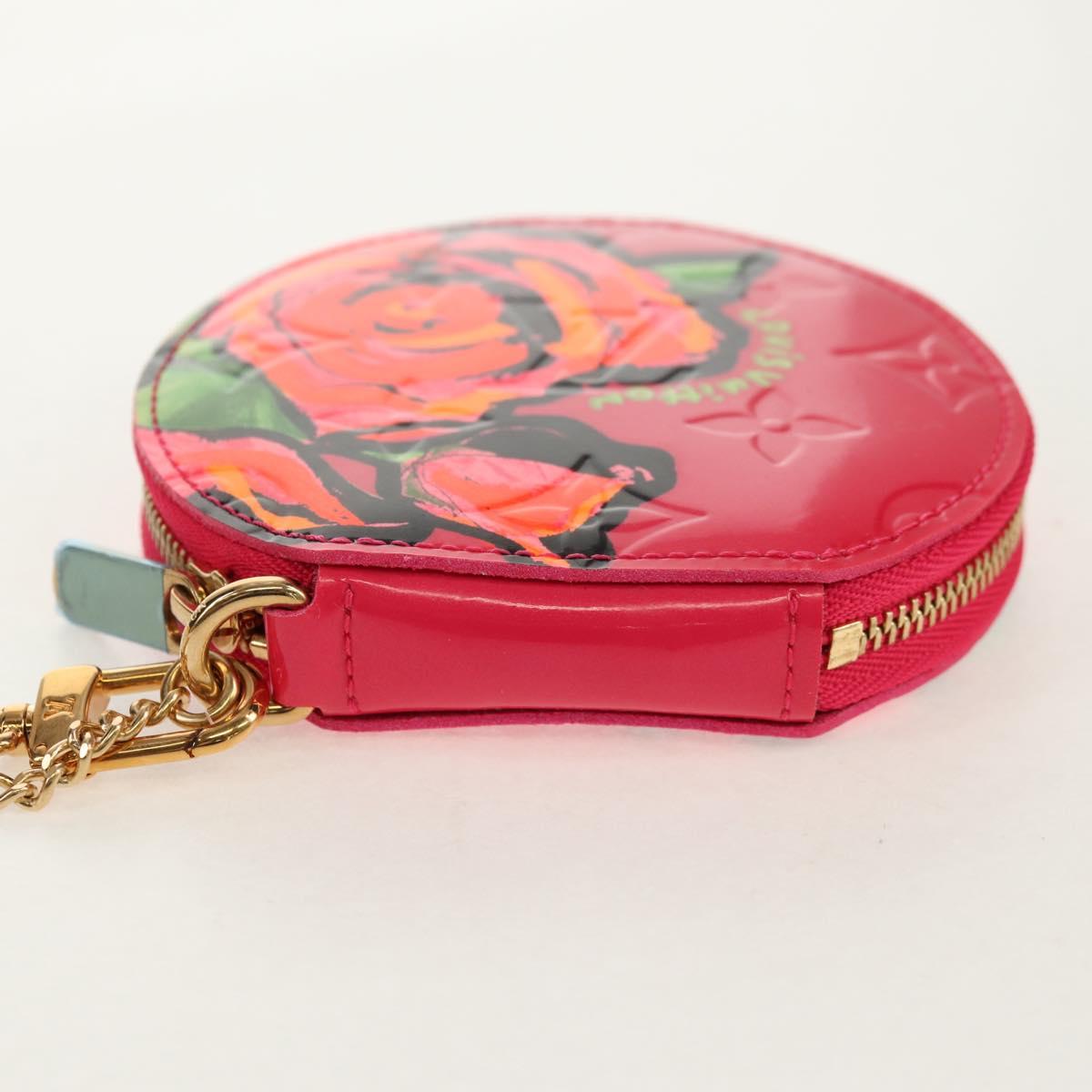 LOUIS VUITTON Vernis Rose Porte Monnaie Chapeau Coin Purse M93690 Auth 128525M