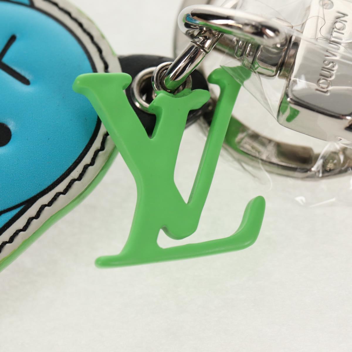 LOUIS VUITTON Porte Cles LV Rabbit Key Ring Leather Blue MP2917 LV Auth 128528M