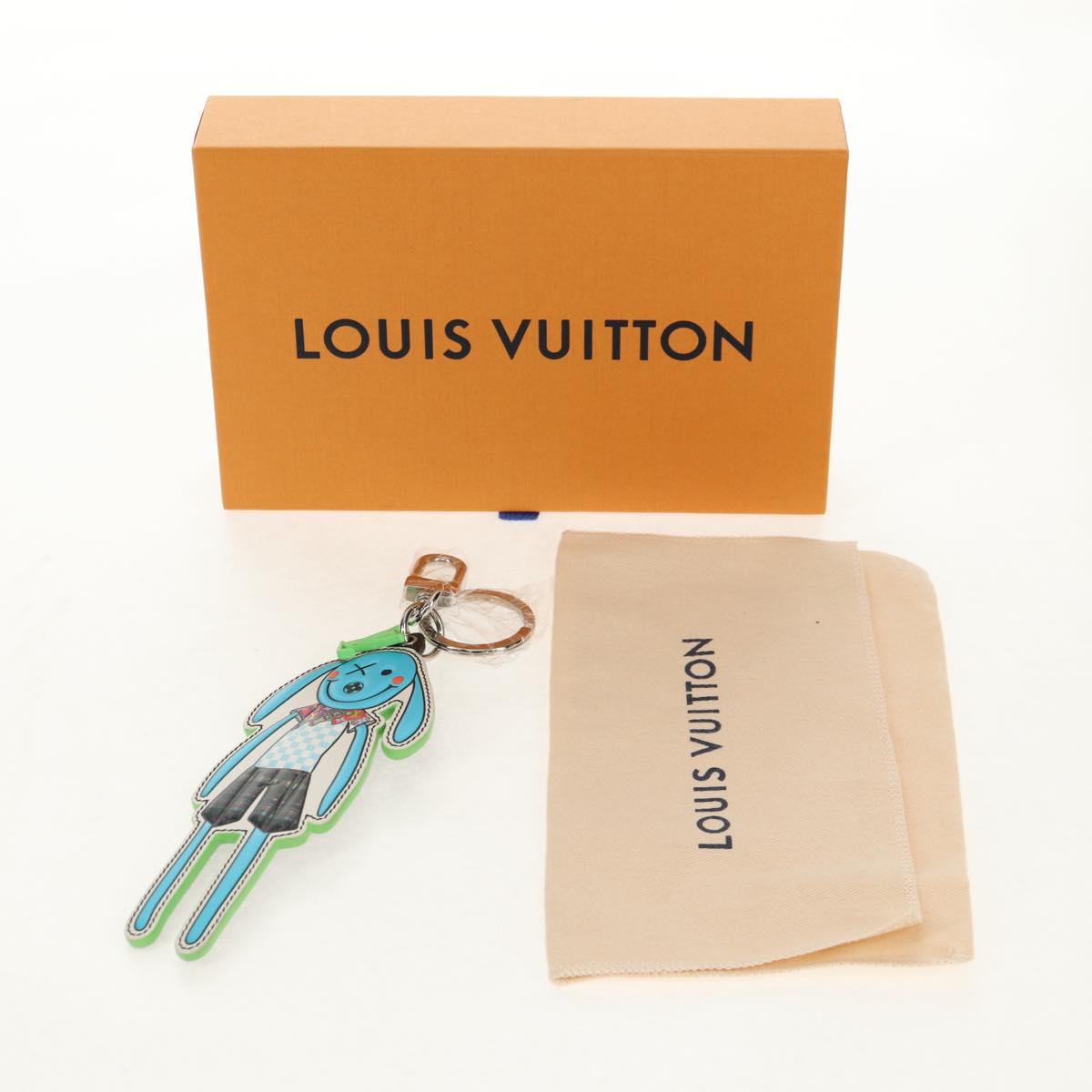 LOUIS VUITTON Porte Cles LV Rabbit Key Ring Leather Blue MP2917 LV Auth 128528SAM