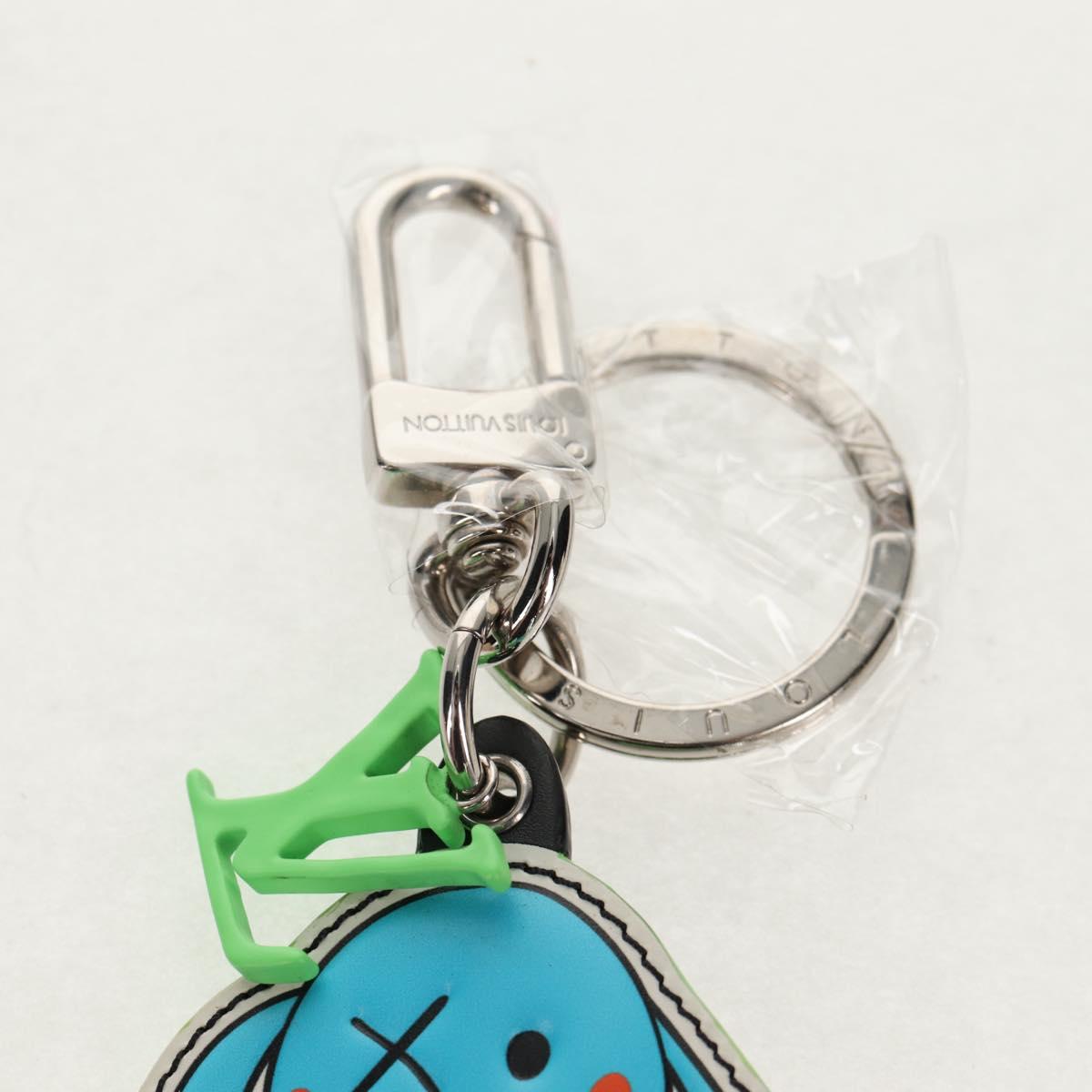 LOUIS VUITTON Porte Cles LV Rabbit Key Ring Leather Blue MP2917 LV Auth 128528M