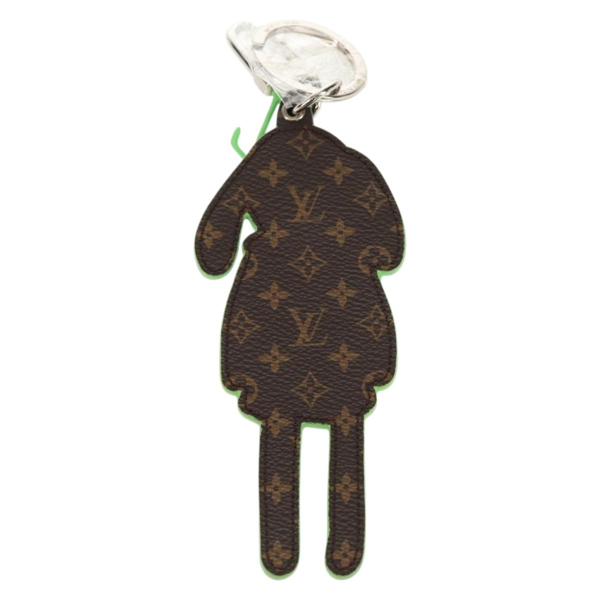 LOUIS VUITTON Porte Cles LV Rabbit Key Ring Leather Blue MP2917 LV Auth 128528M