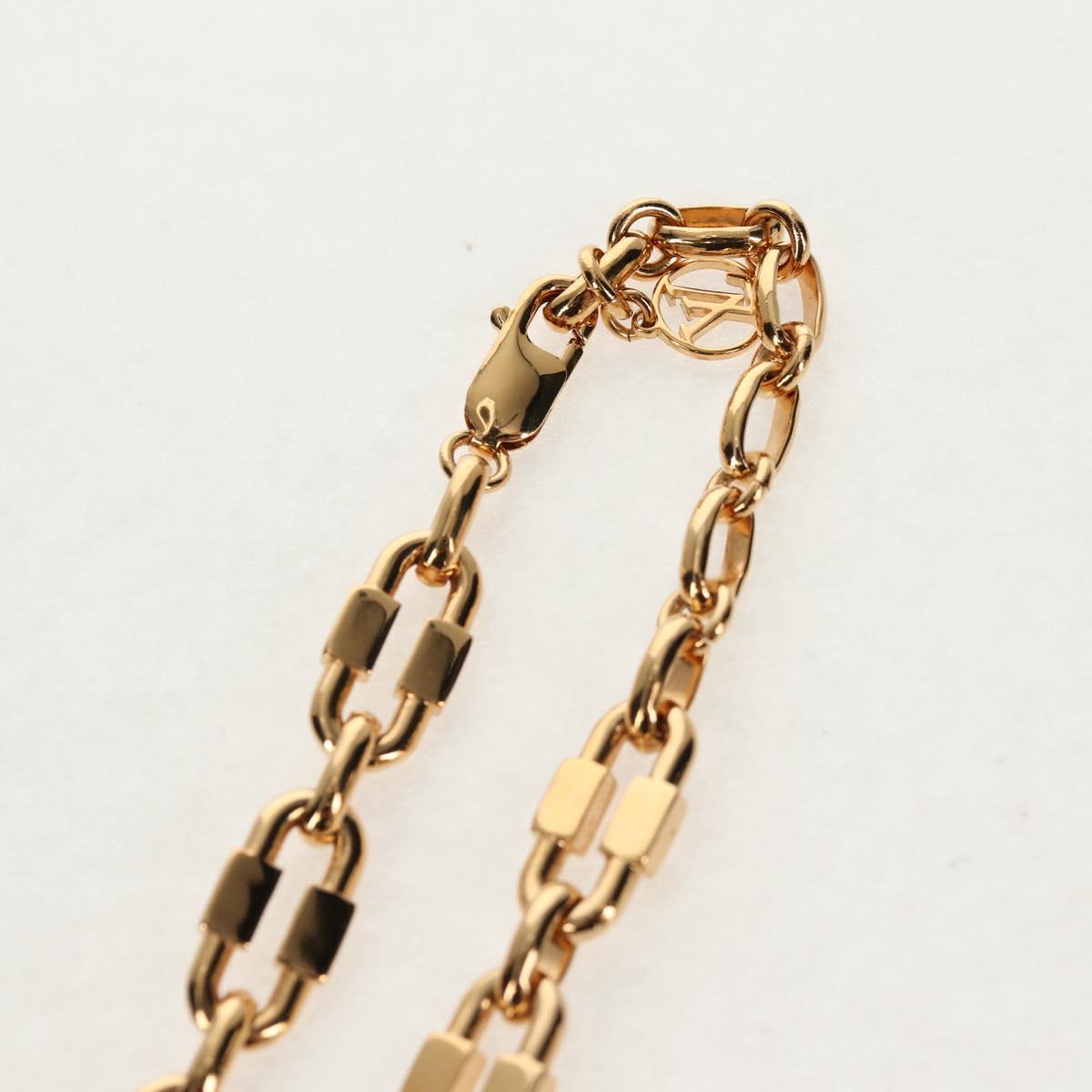 LOUIS VUITTON Petite Malle Necklace Bag Motif metal Gold M62814 LV Auth 128529M