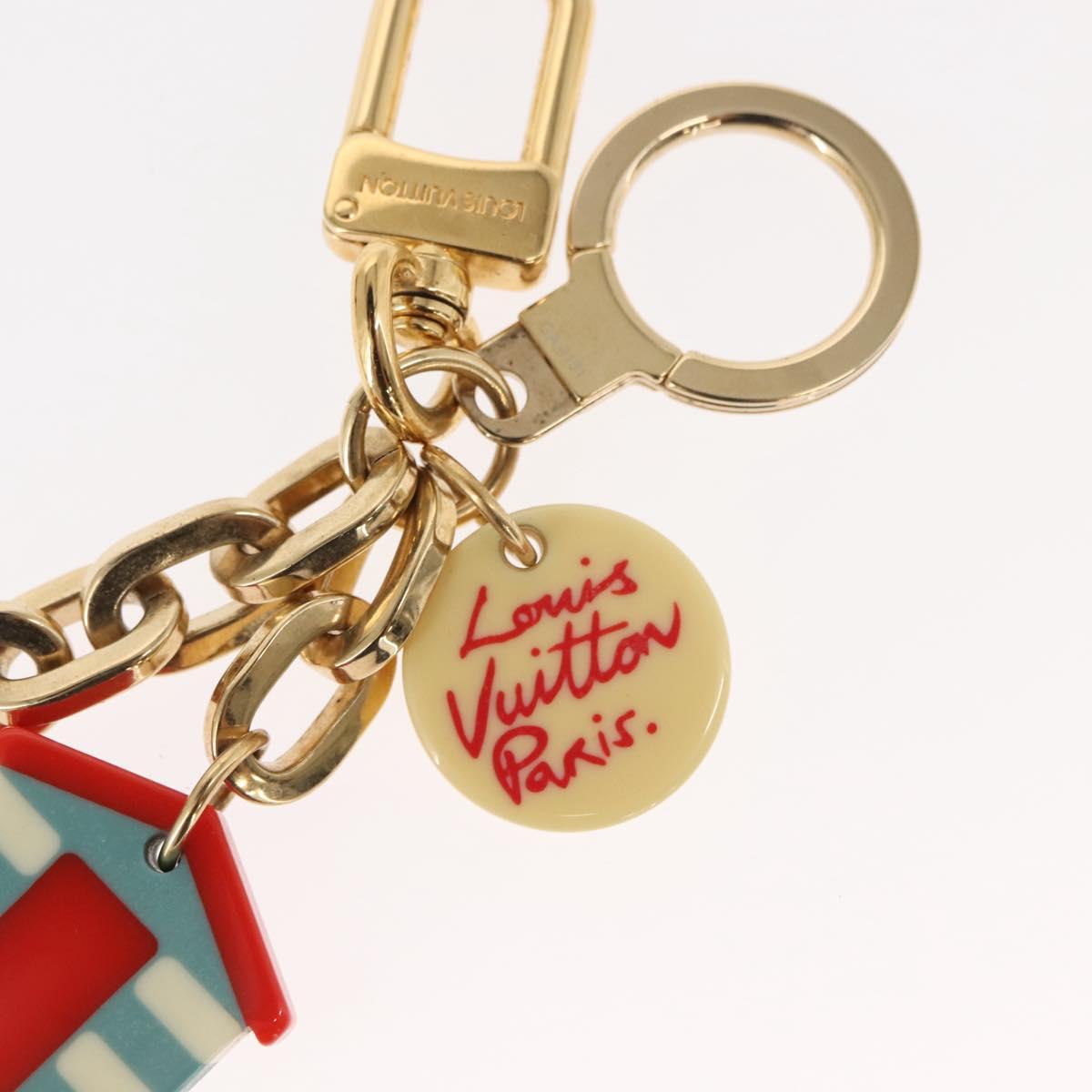 LOUIS VUITTON Porte Cles Aior Beach Key Holder metal Gold M66265 LV Auth 128530