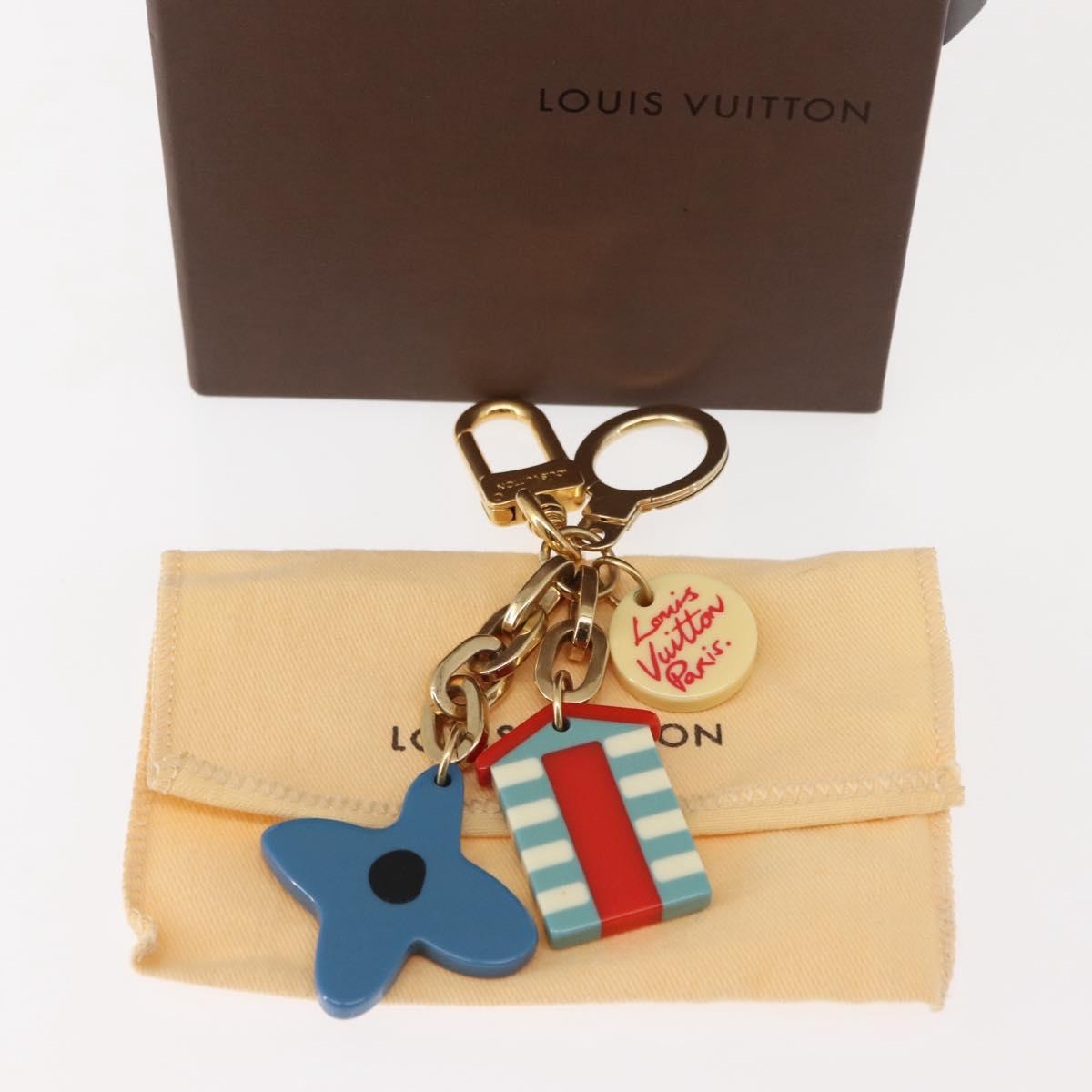 LOUIS VUITTON Porte Cles Aior Beach Key Holder metal Gold M66265 LV Auth 128530