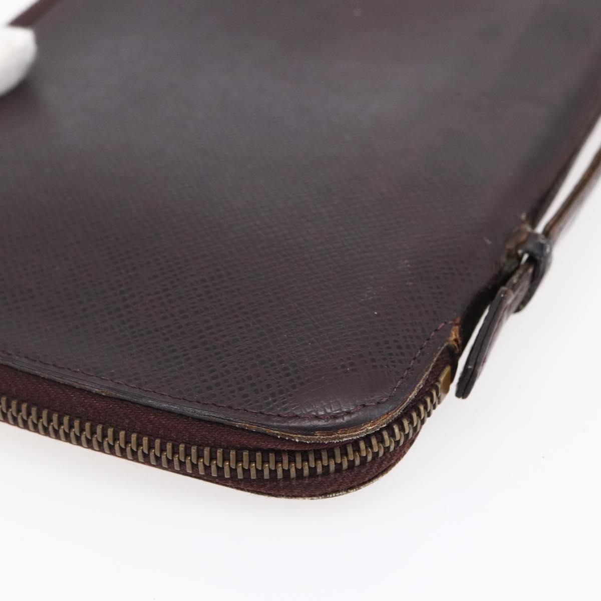 LOUIS VUITTON Taiga Organizer Atoll Travel Case Grizzly M30658 LV Auth 128533