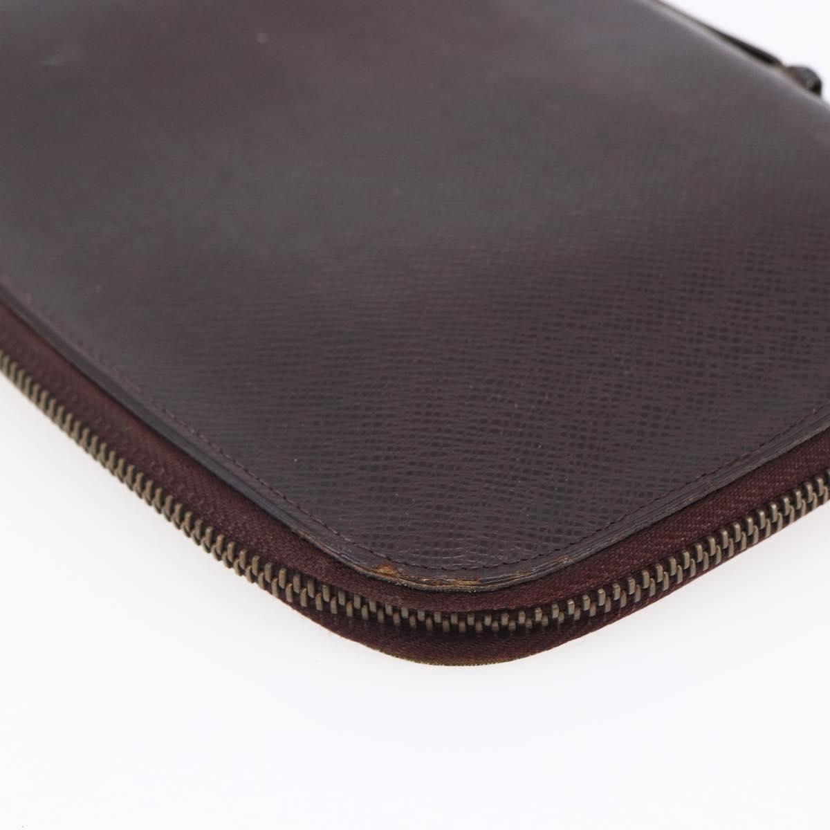 LOUIS VUITTON Taiga Organizer Atoll Travel Case Grizzly M30658 LV Auth 128533