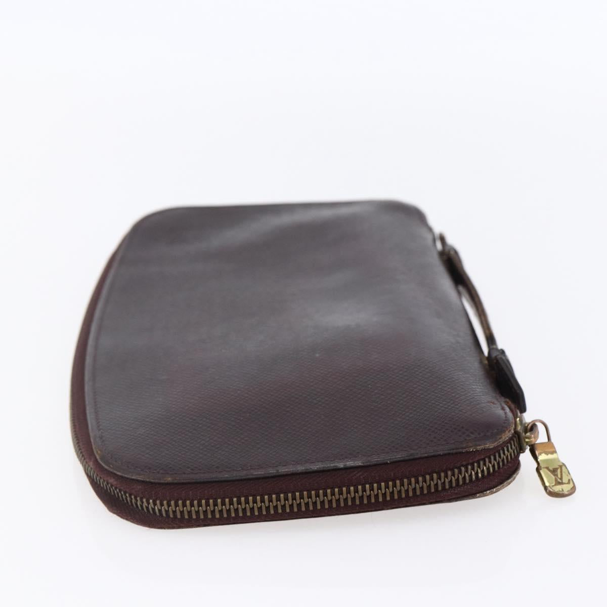 LOUIS VUITTON Taiga Organizer Atoll Travel Case Grizzly M30658 LV Auth 128533