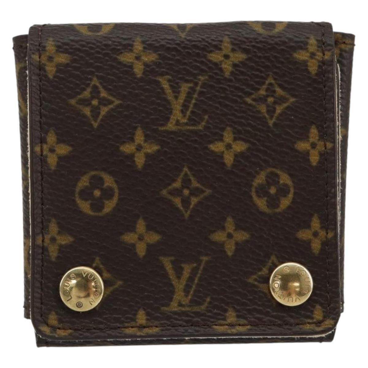 LOUIS VUITTON Monogram Jewelry case Jewelry Box LV Auth 128535