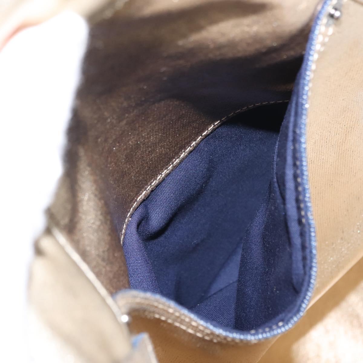 LOUIS VUITTON jeans Pants Coated Denim Gold LV Auth 128537