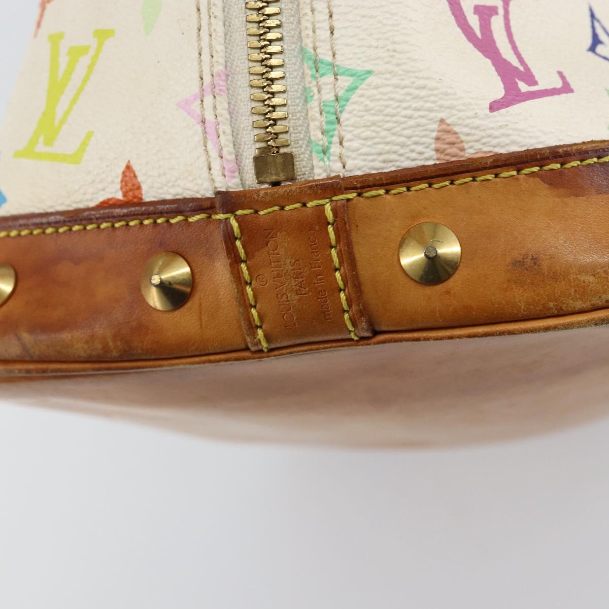 LOUIS VUITTON Monogram Multicolor Alma Hand Bag White M92647 LV Auth 128538