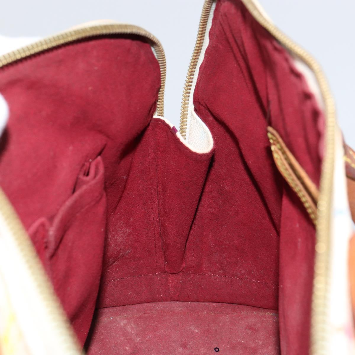 LOUIS VUITTON Monogram Multicolor Alma Hand Bag White M92647 LV Auth 128538