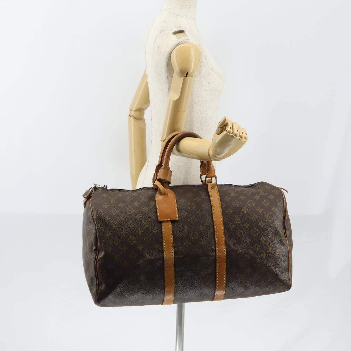 LOUIS VUITTON Monogram Keepall 50 Boston Bag M41426 LV Auth 128539