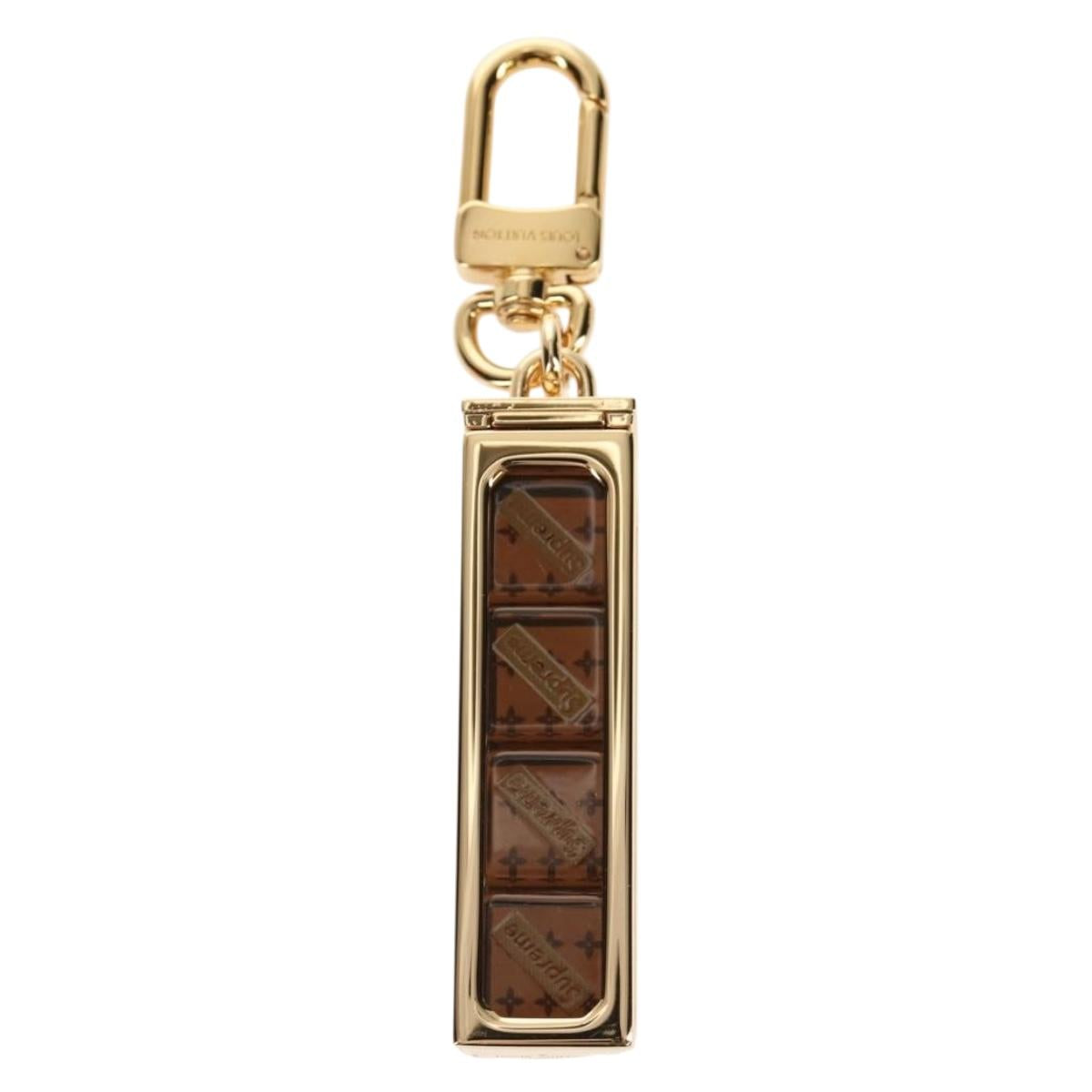 LOUIS VUITTON Key Holder Dice Bag Charm metal Brown MP2072 LV Auth 128540M