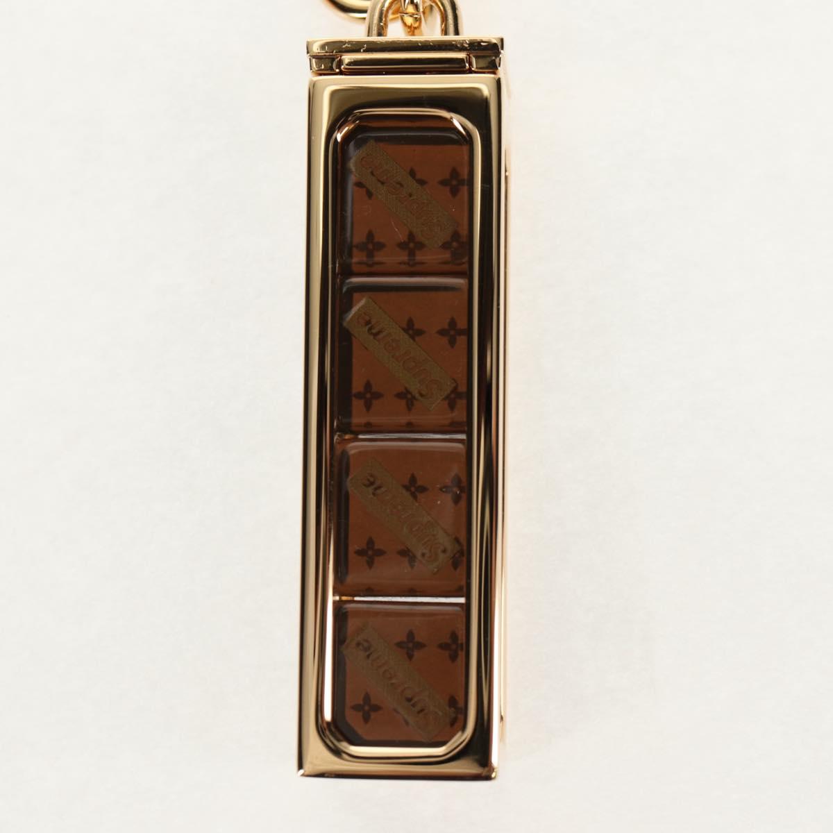 LOUIS VUITTON Key Holder Dice Bag Charm metal Brown MP2072 LV Auth 128540SM