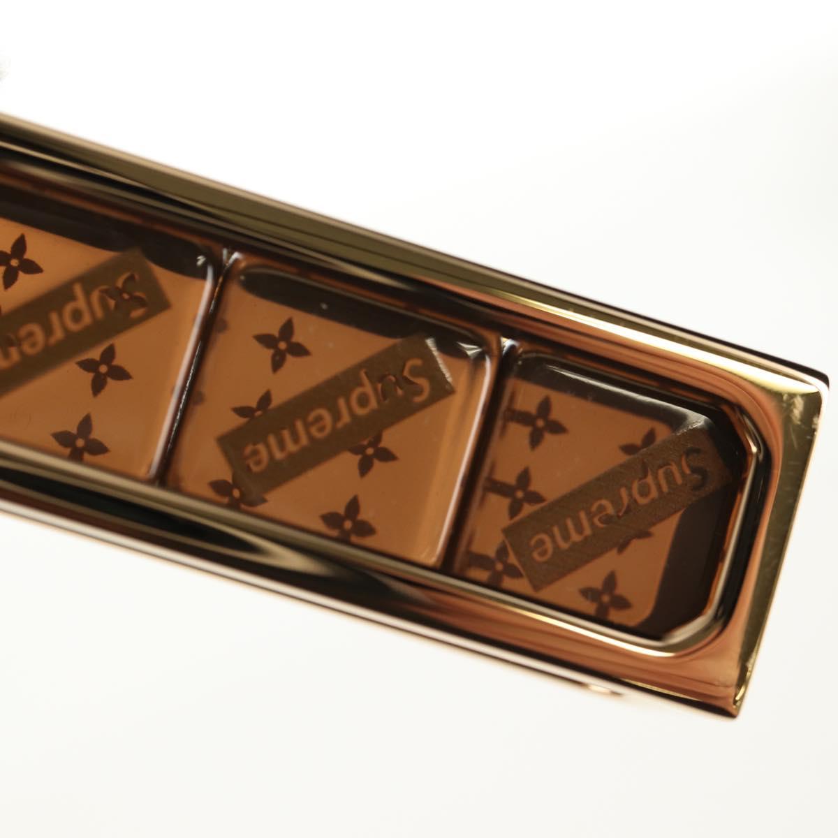 LOUIS VUITTON Key Holder Dice Bag Charm metal Brown MP2072 LV Auth 128540M