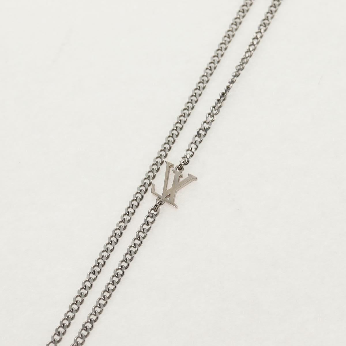 LOUIS VUITTON Necklace LV Collier Rabbit Necklace metal Silver LV Auth 128541M