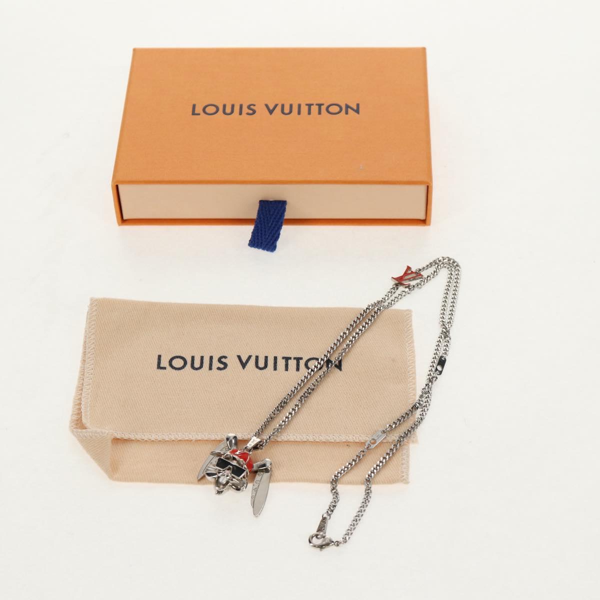 LOUIS VUITTON Necklace LV Collier Rabbit Necklace metal Silver LV Auth 128541SM