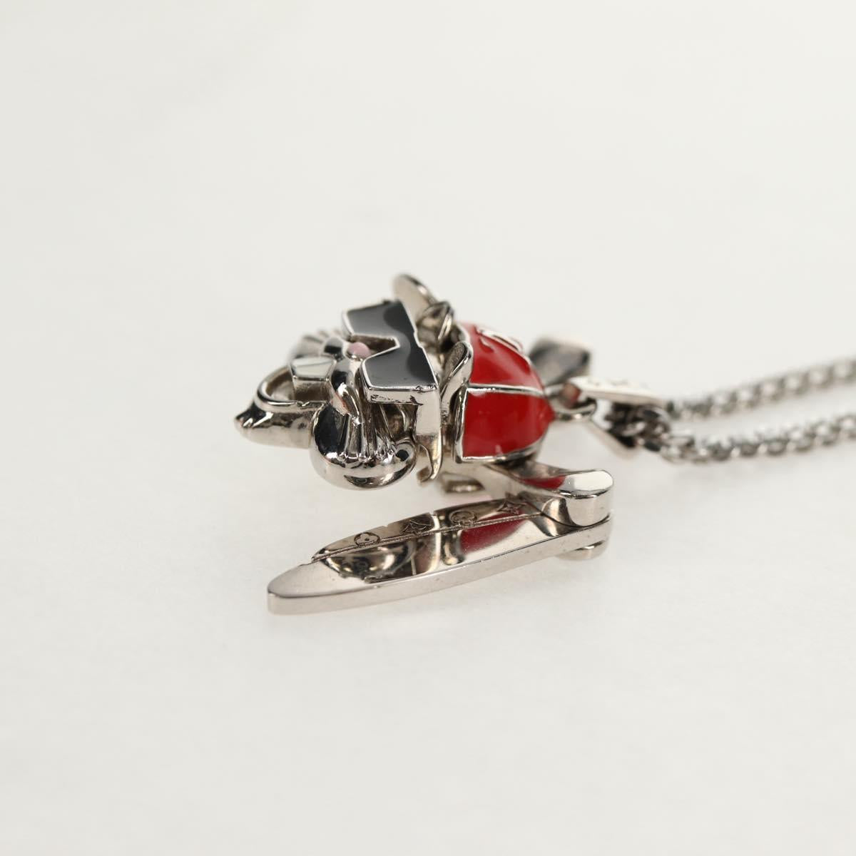 LOUIS VUITTON Necklace LV Collier Rabbit Necklace metal Silver LV Auth 128541M