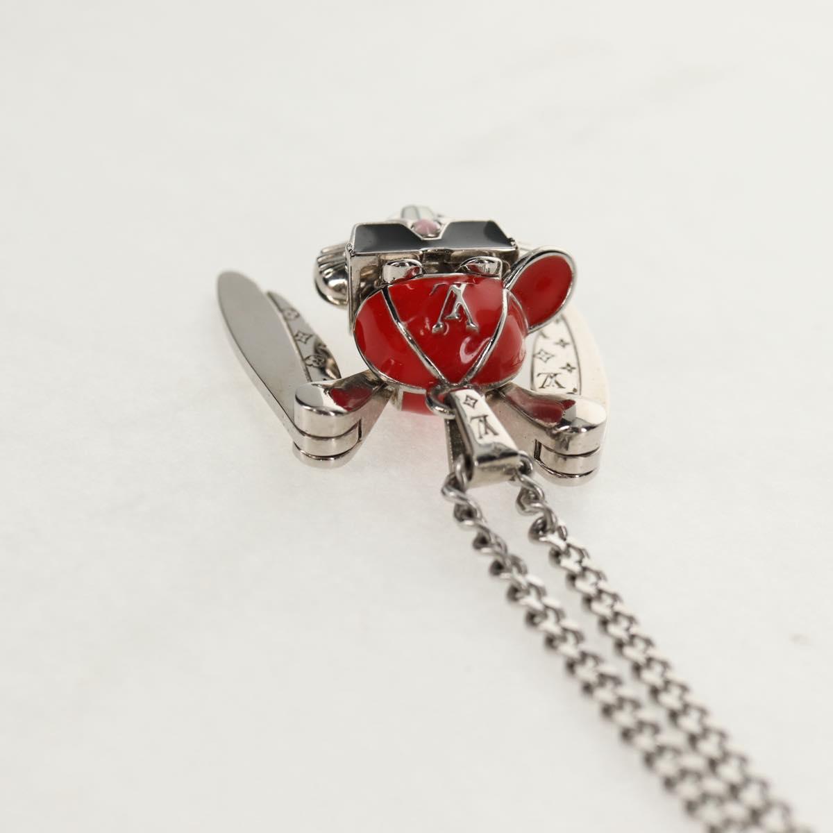 LOUIS VUITTON Necklace LV Collier Rabbit Necklace metal Silver LV Auth 128541SM