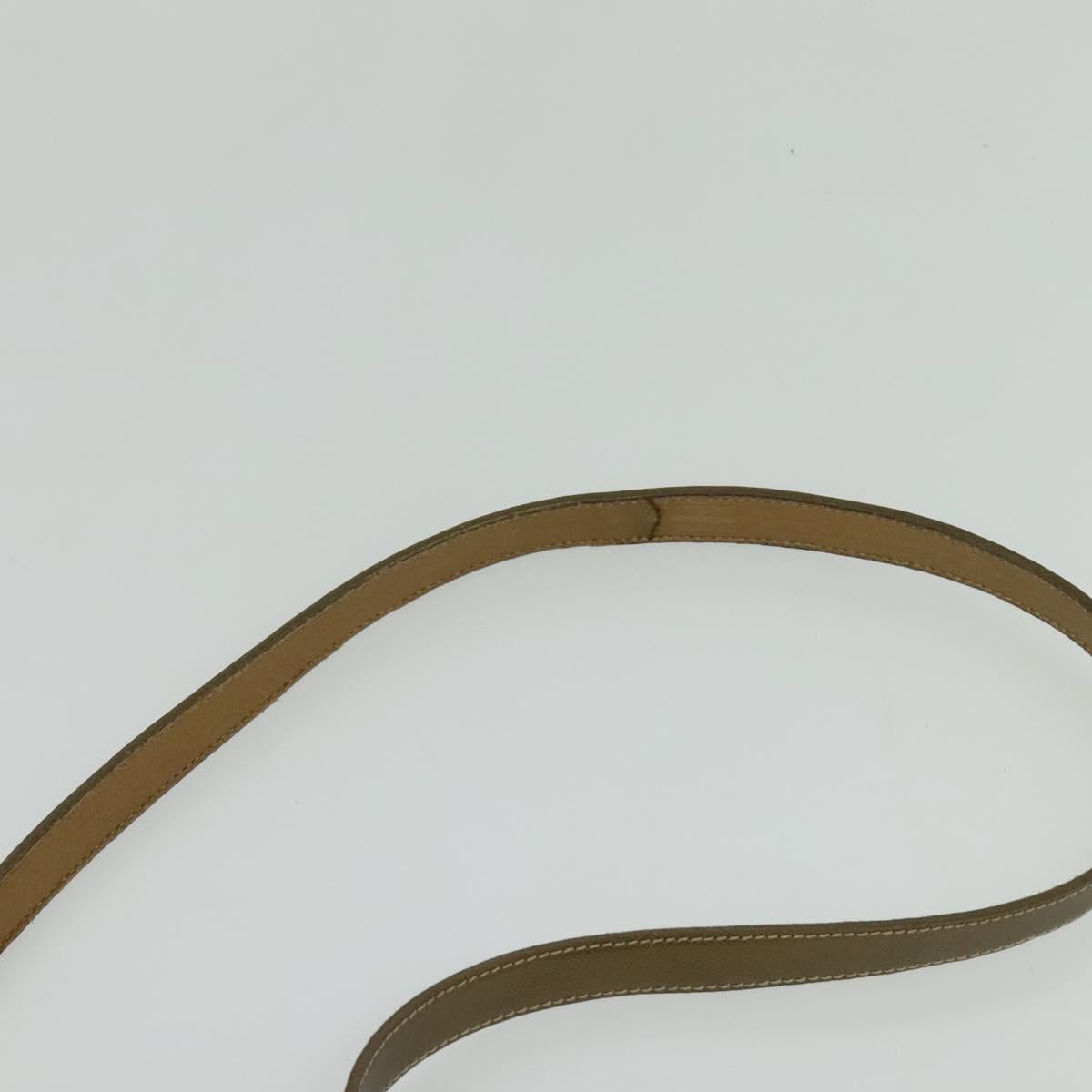 PRADA Shoulder Bag Nylon Green Gold Auth 128559