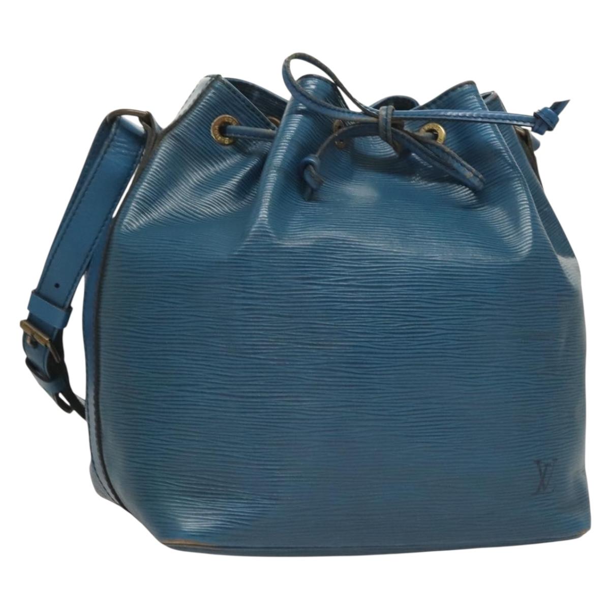 LOUIS VUITTON Epi Petit Noe Shoulder Bag Blue M44105 LV Auth 128576