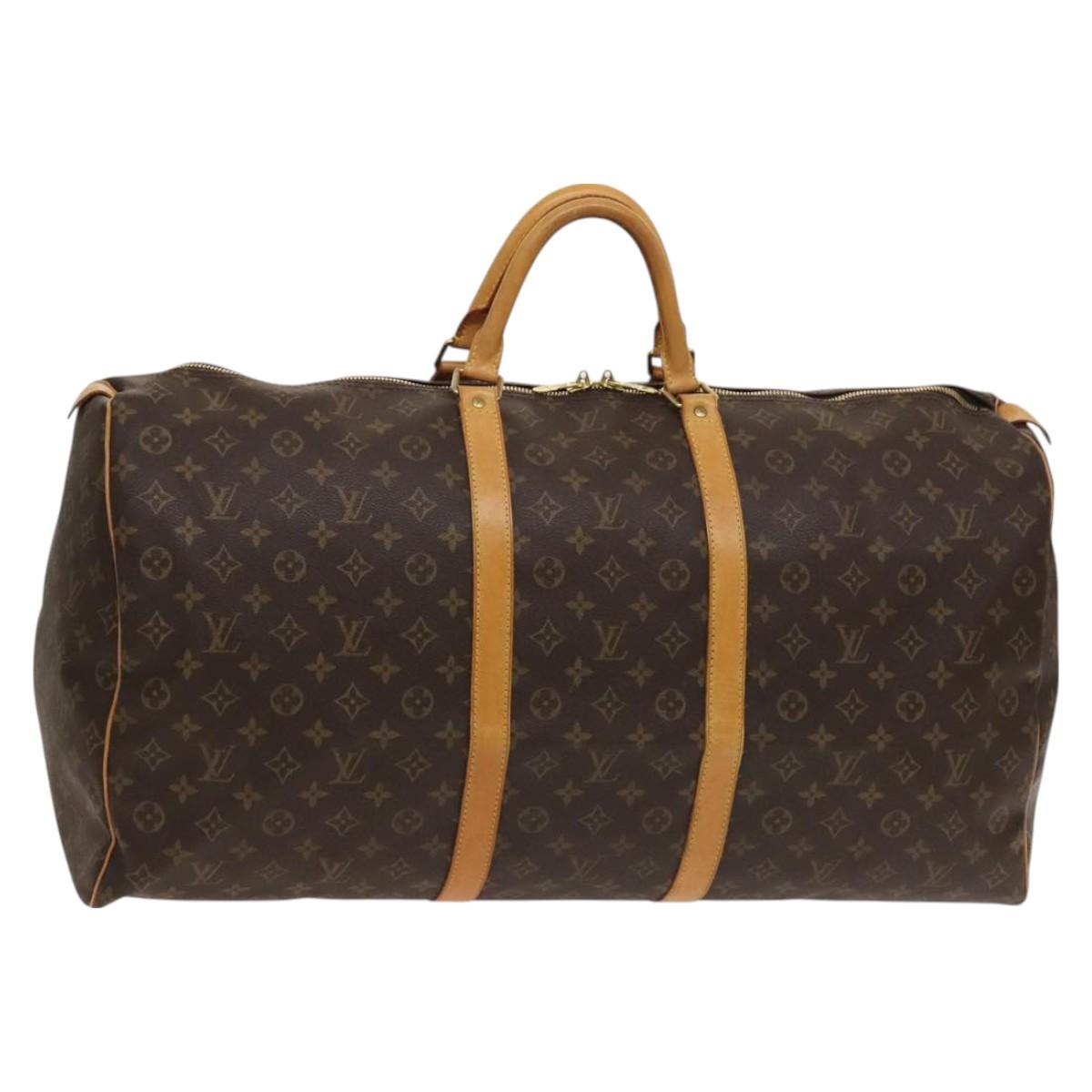 LOUIS VUITTON Monogram Keepall 60 Boston Bag M41422 LV Auth 128617