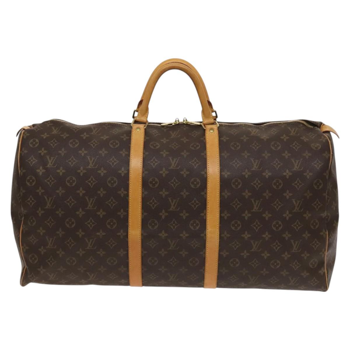 LOUIS VUITTON Monogram Keepall 60 Boston Bag M41422 LV Auth 128617