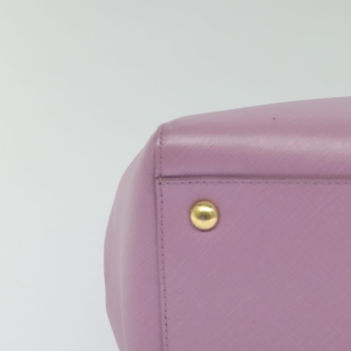 Salvatore Ferragamo Vala Chain Tote Bag Leather Purple Gold Auth 128634