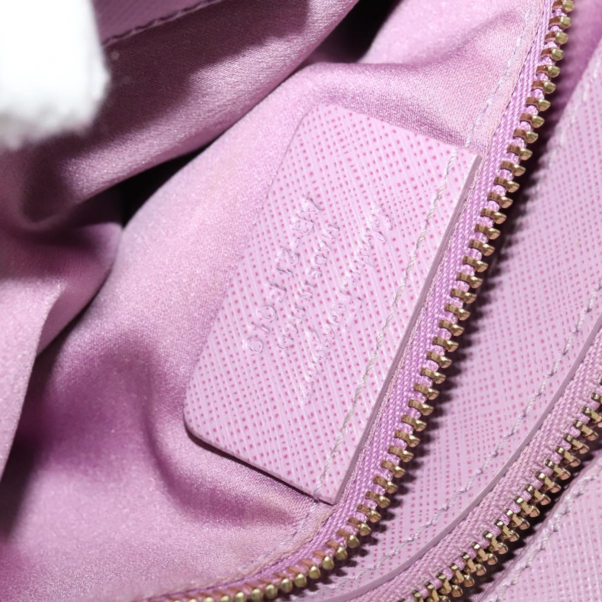 Salvatore Ferragamo Vala Chain Tote Bag Leather Purple Gold Auth 128634