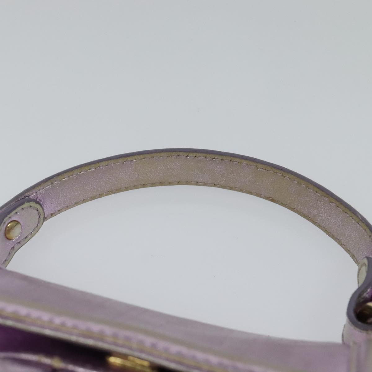 FENDI Zucca Canvas Hand Bag Gold Pink Auth 128635