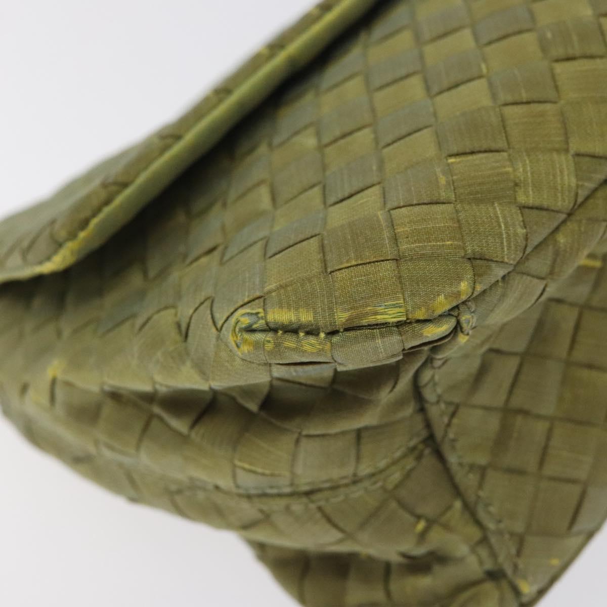 BOTTEGA VENETA INTRECCIATO Shoulder Bag Nylon Green Auth 128679