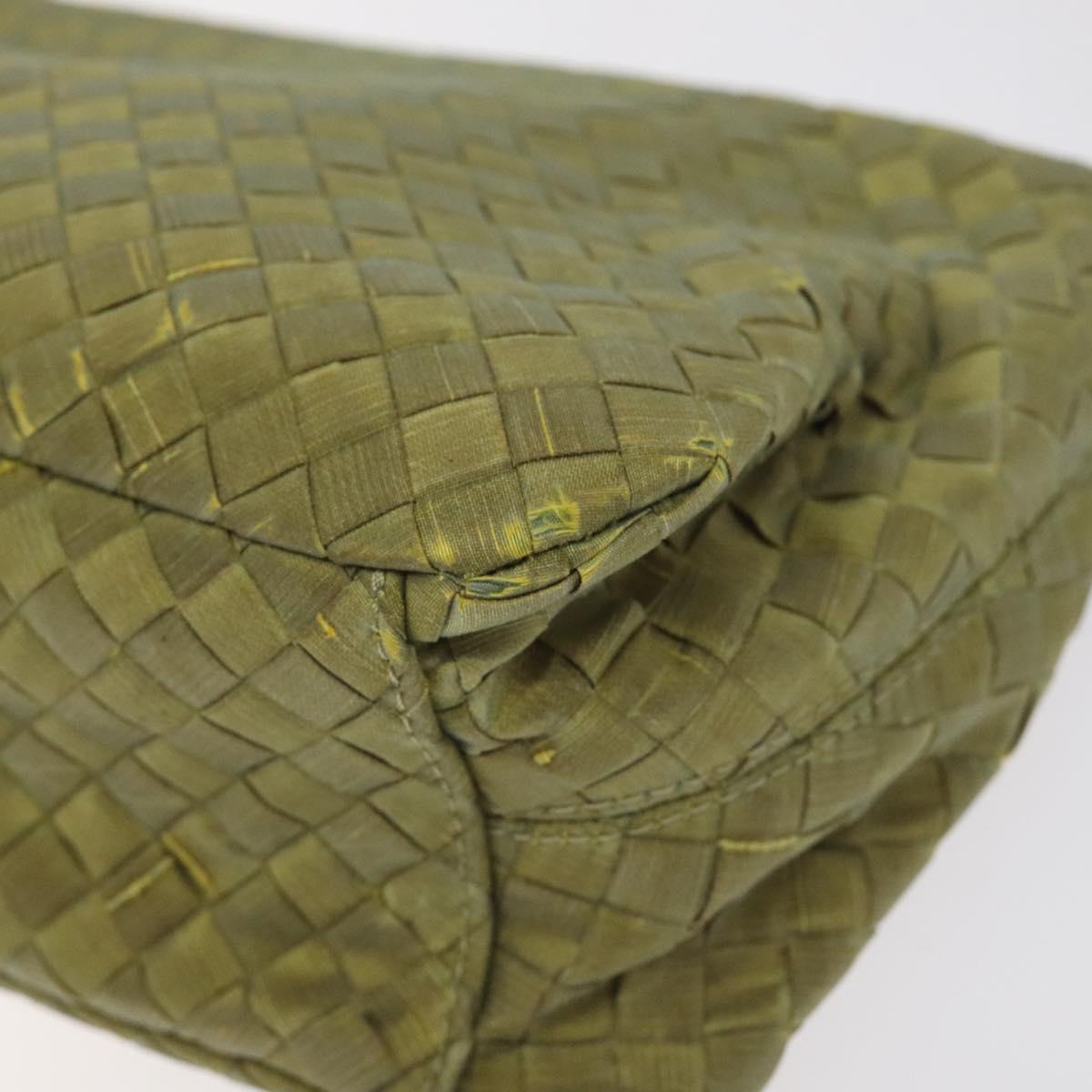 BOTTEGA VENETA INTRECCIATO Shoulder Bag Nylon Green Auth 128679