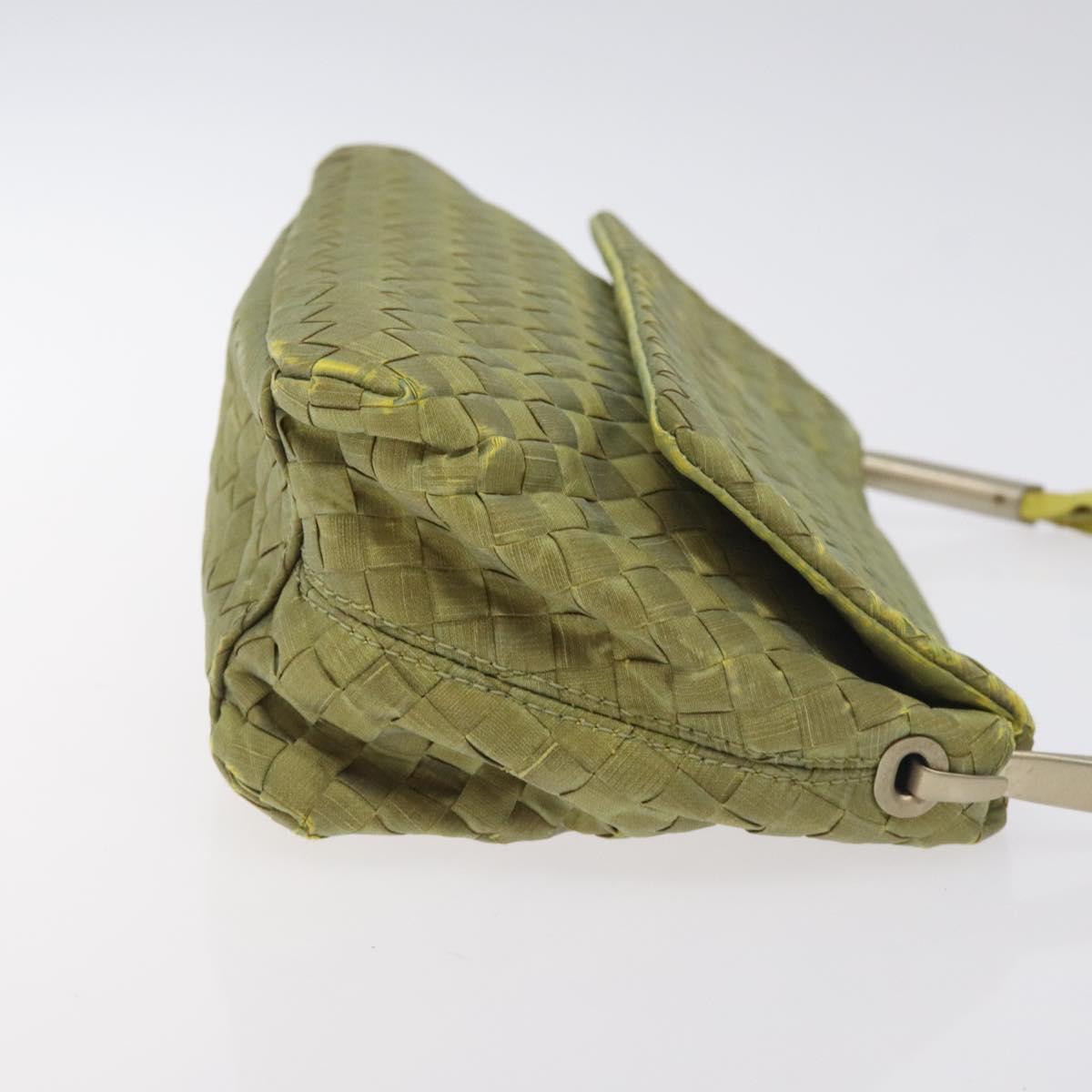 BOTTEGA VENETA INTRECCIATO Shoulder Bag Nylon Green Auth 128679
