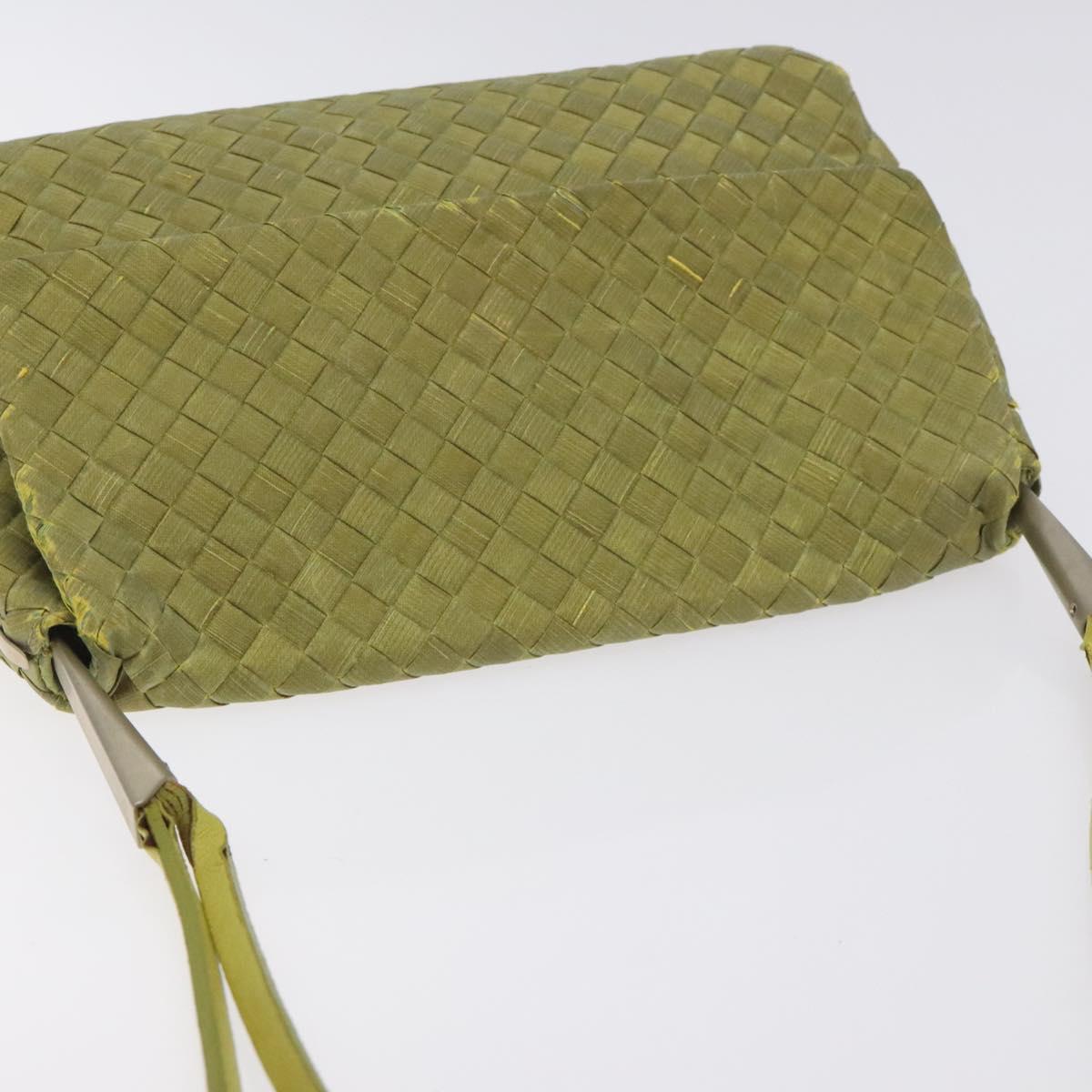 BOTTEGA VENETA INTRECCIATO Shoulder Bag Nylon Green Auth 128679
