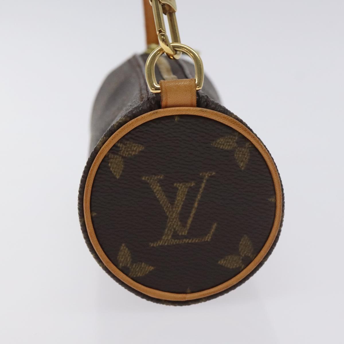 LOUIS VUITTON Monogram Papillon Pouch LV Auth 128696