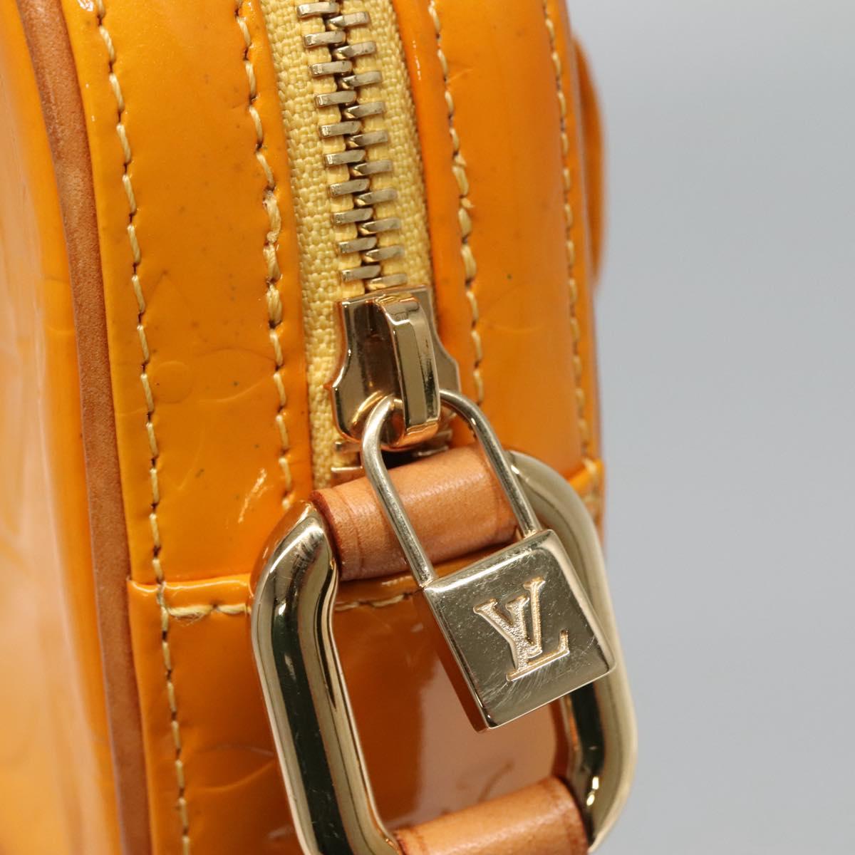 LOUIS VUITTON Monogram Vernis Christy MM Shoulder Bag Jaune M91108 Auth 128709