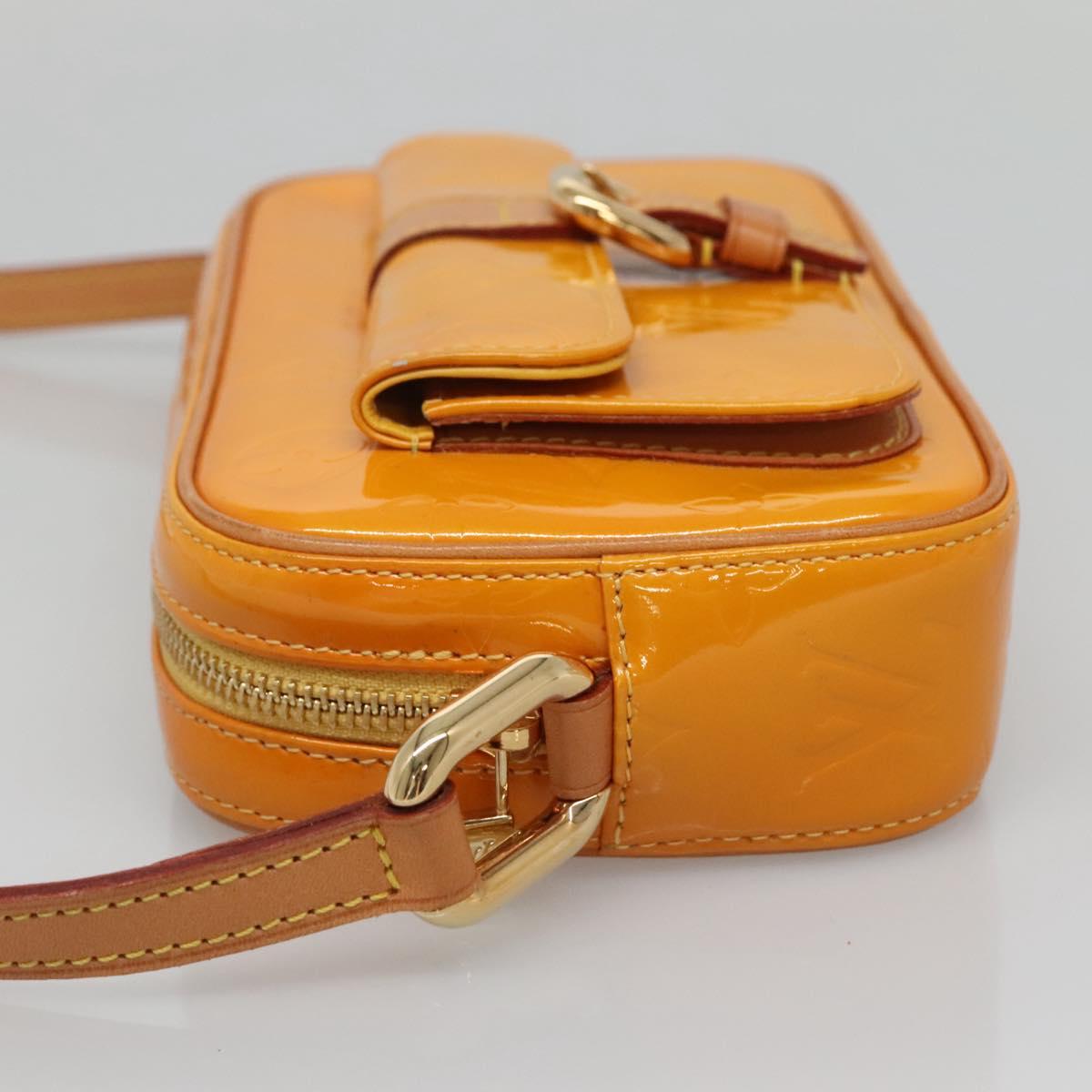 LOUIS VUITTON Monogram Vernis Christy MM Shoulder Bag Jaune M91108 Auth 128709