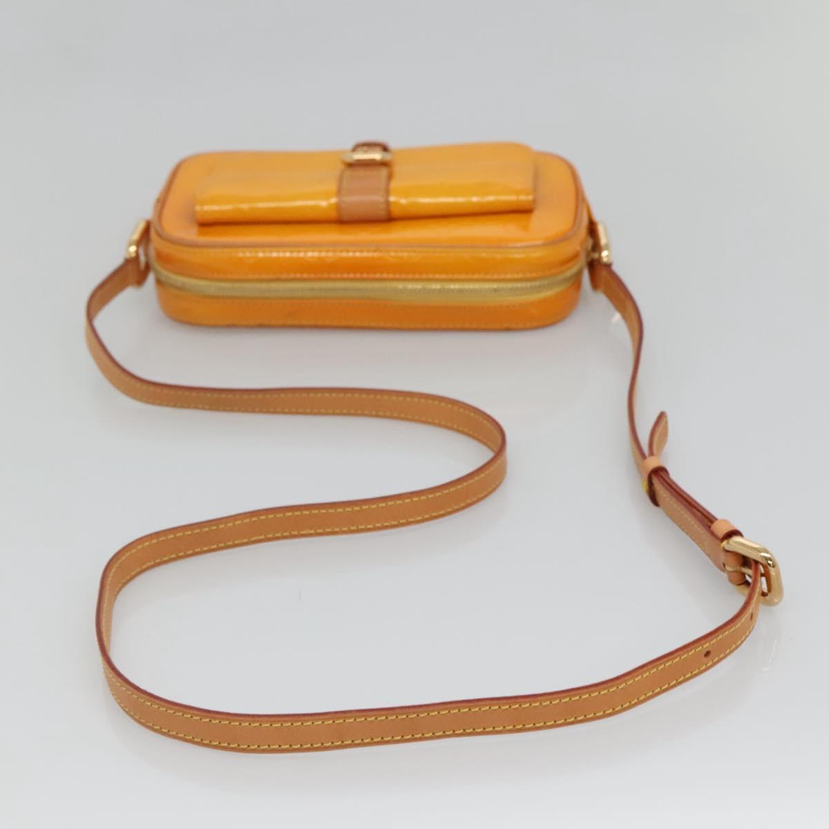 LOUIS VUITTON Monogram Vernis Christy MM Shoulder Bag Jaune M91108 Auth 128709