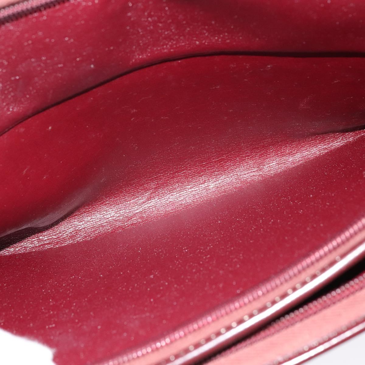 Christian Dior Trotter Canvas Shoulder Bag Red Gold Auth 128717