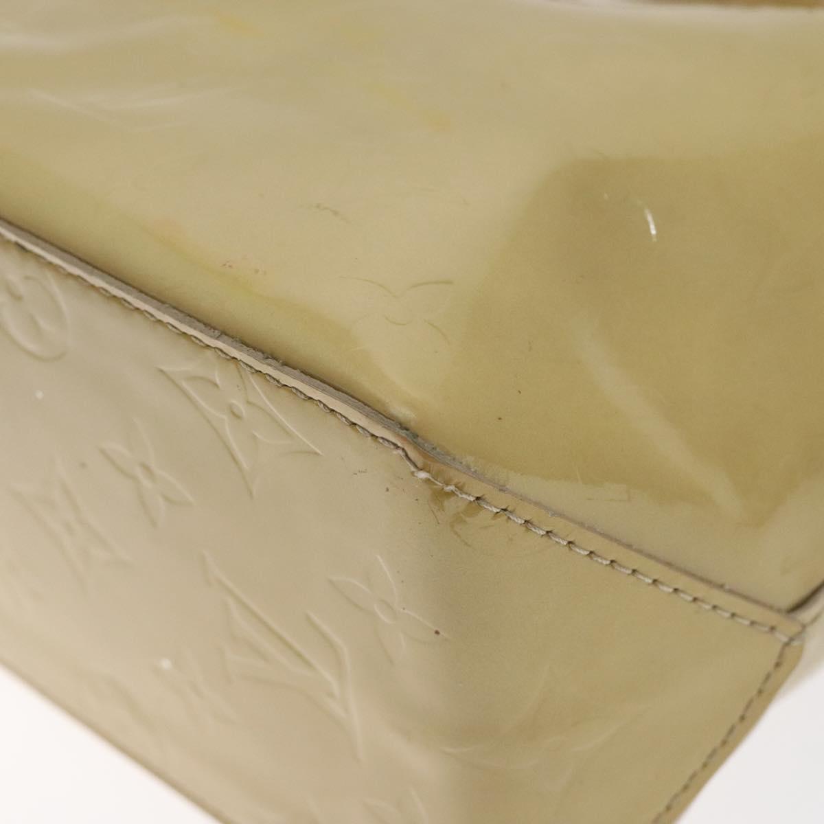 LOUIS VUITTON Monogram Vernis Reade PM Hand Bag Beige M91334 LV Auth 128731