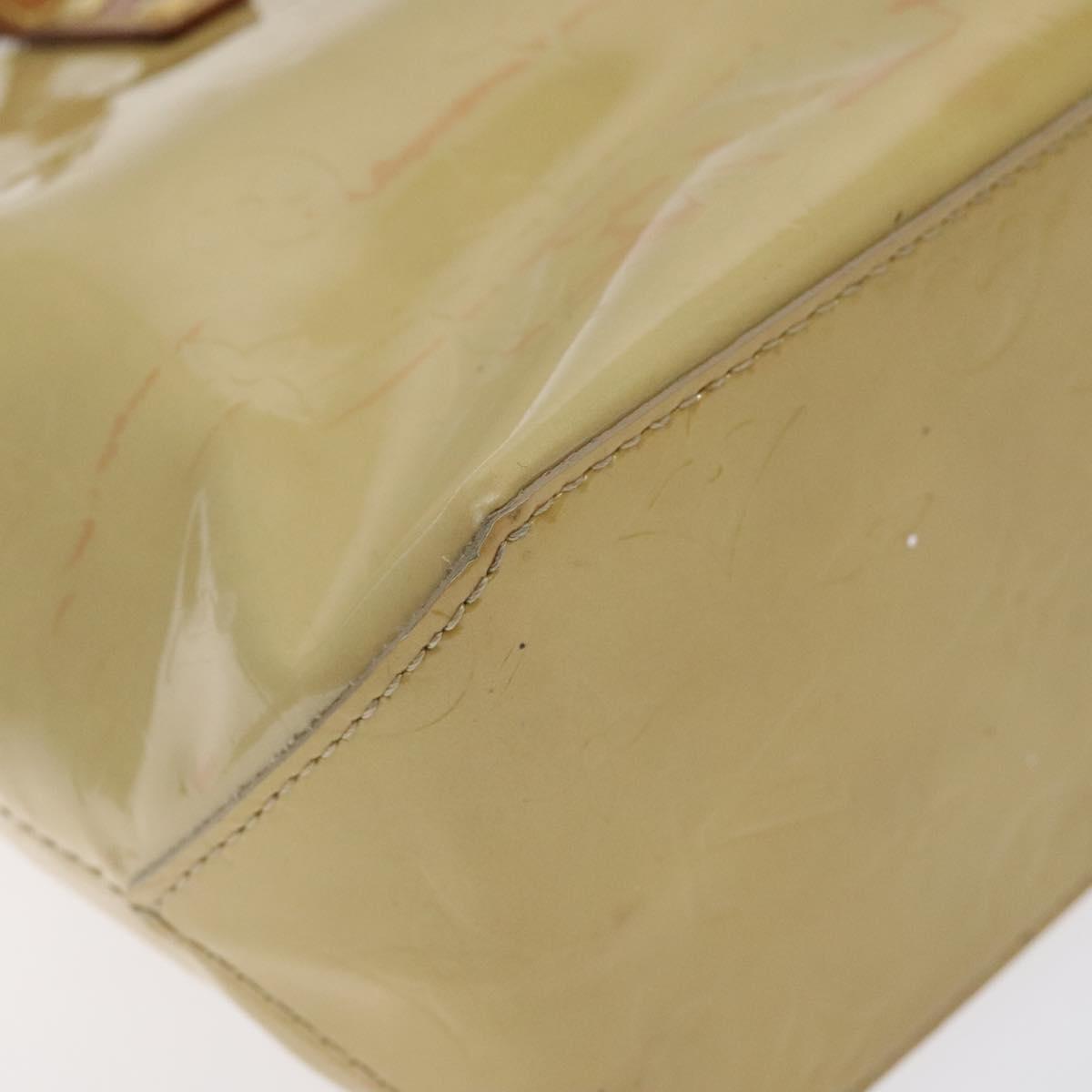 LOUIS VUITTON Monogram Vernis Reade PM Hand Bag Beige M91334 LV Auth 128731