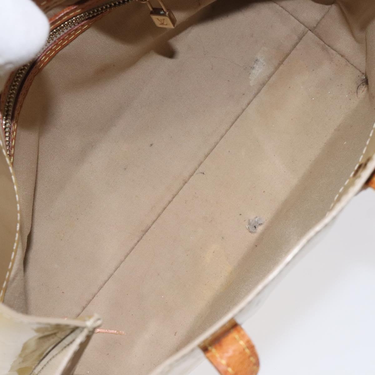 LOUIS VUITTON Monogram Vernis Reade PM Hand Bag Beige M91334 LV Auth 128731