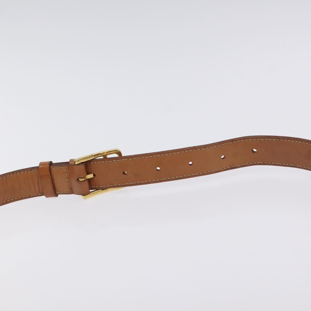 CELINE Macadam Canvas Shoulder Bag PVC Leather Brown Gold Auth 128760