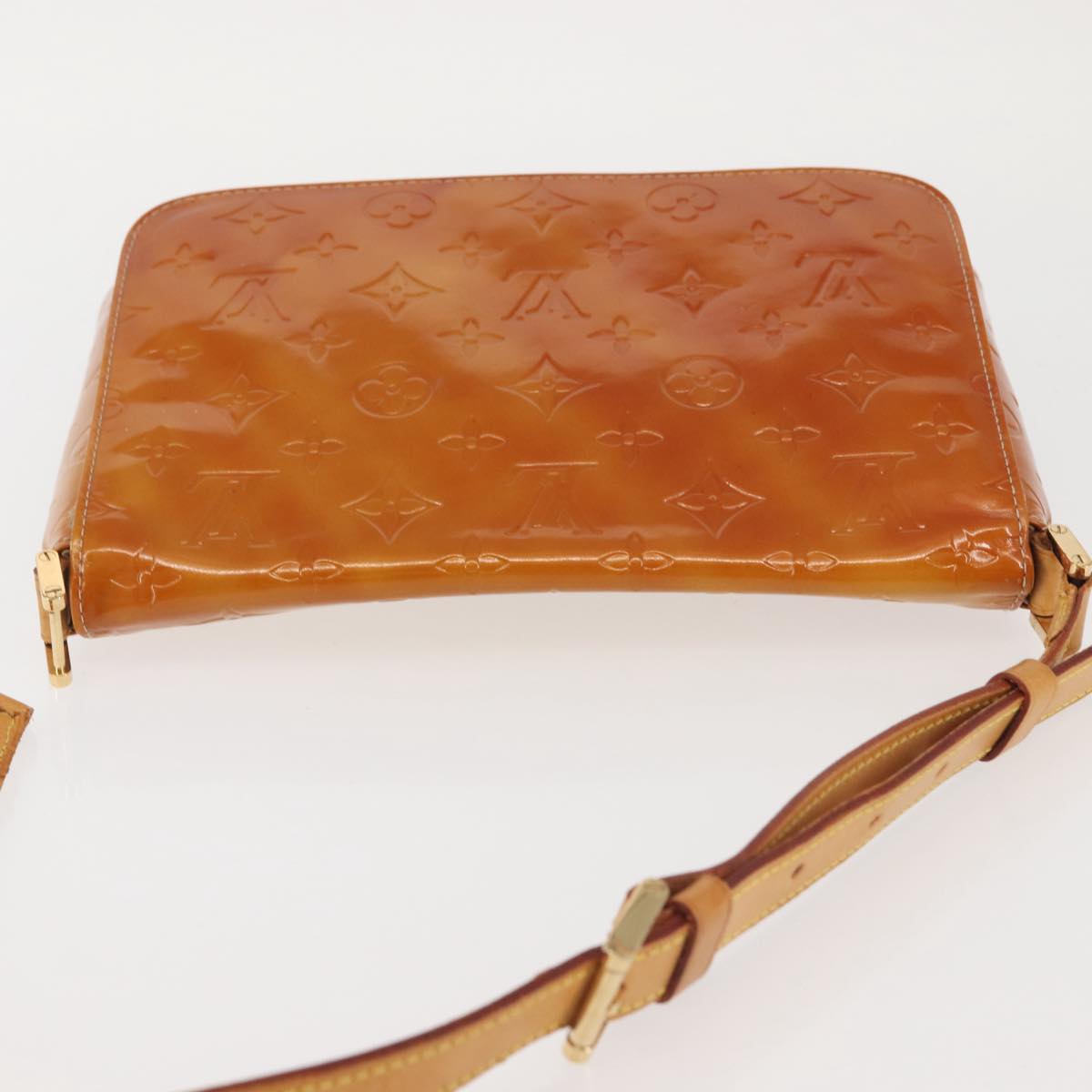 LOUIS VUITTON Monogram Vernis Thompson Street Bag Beige M91301 LV Auth 128772