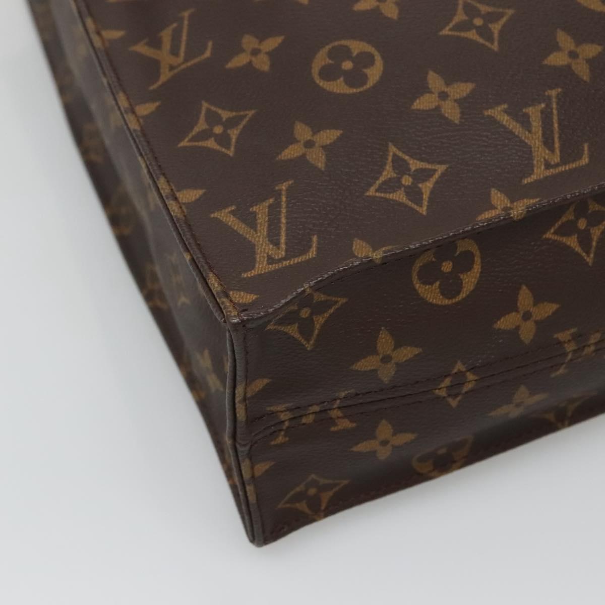 LOUIS VUITTON Monogram Sac Plat Hand Bag M51140 LV Auth 128776